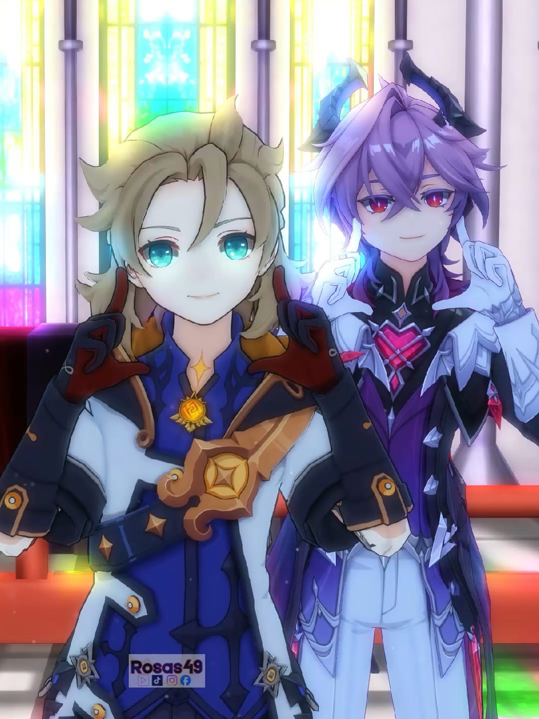 Albedo x Durin Genshin impact doodle dance #genshinimpact #albedo #durin #hoyoverse #rosas49 #mmd