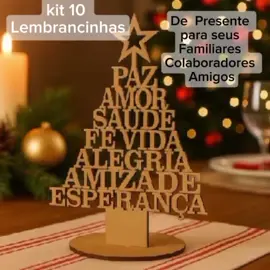 Kit 10 Lembrancinhas Árvore Especial de Natal Convidados Festa Confraternização  #CapCut#arvore#mdf#lembrancinha #natal2025 
