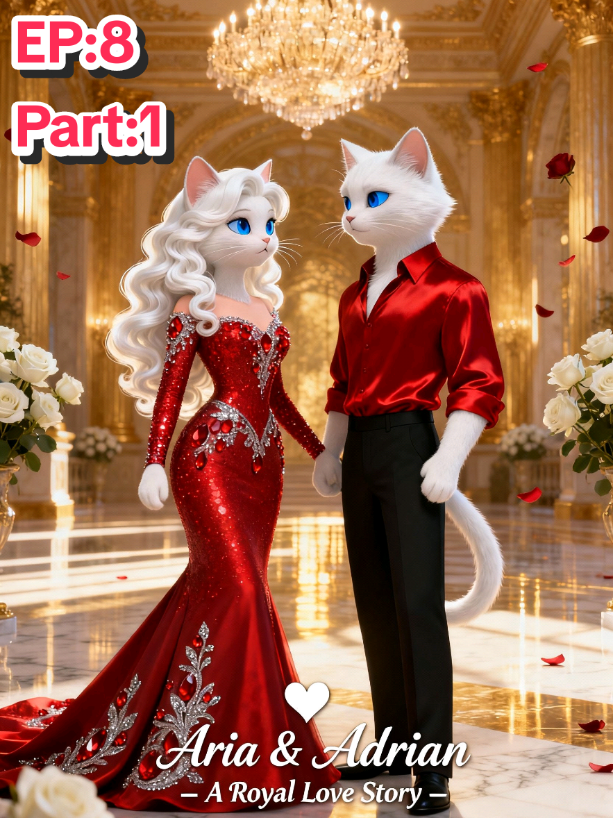 EP:8,Pat:1🎃 “Aria & Adrain Celebrate Halloween with Kitty”#ai #viral #kittensoftiktok #halloweenlook #fyp 