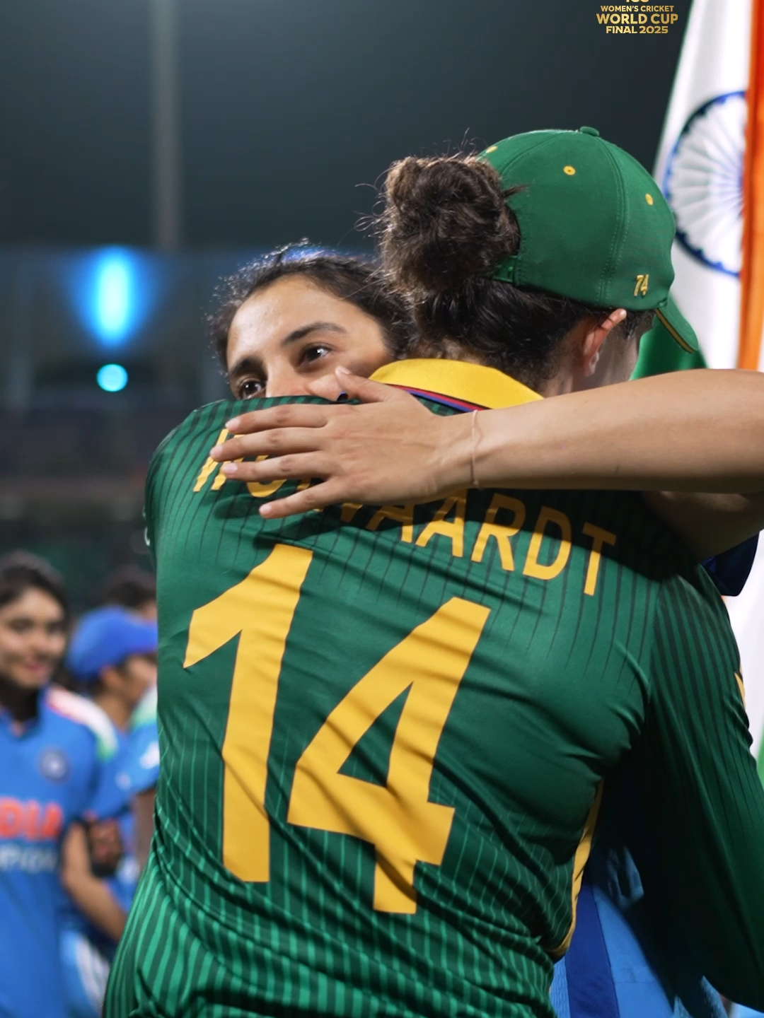 Plenty of respect between two teams after going toe-to-toe in a #CWC25 Final 🤝