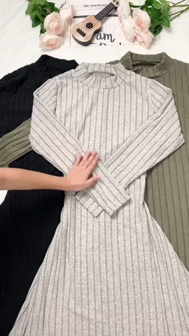 The most flattering long-sleeved A-shaped knee-length dress!👗  #longsleeve #knitwear #plussizedress #fallfashion #tiktokshopblackfriday 