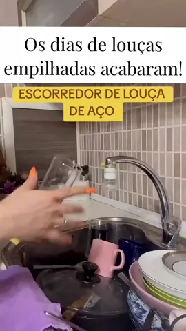 Este é o melhor escorredor de aço custo-benefício 🔥 #casa #dicas #achadinhos #DicaDeCasa #fyp 