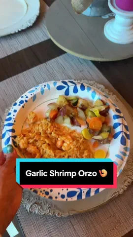 This is a fav in our house 🥰 Garlic Parm Shrimp Orzo 🍤  https://donerecipe.com/garlic-shrimp-orzo/ #supper #Recipe #EasyRecipe #workingmom #cooking 