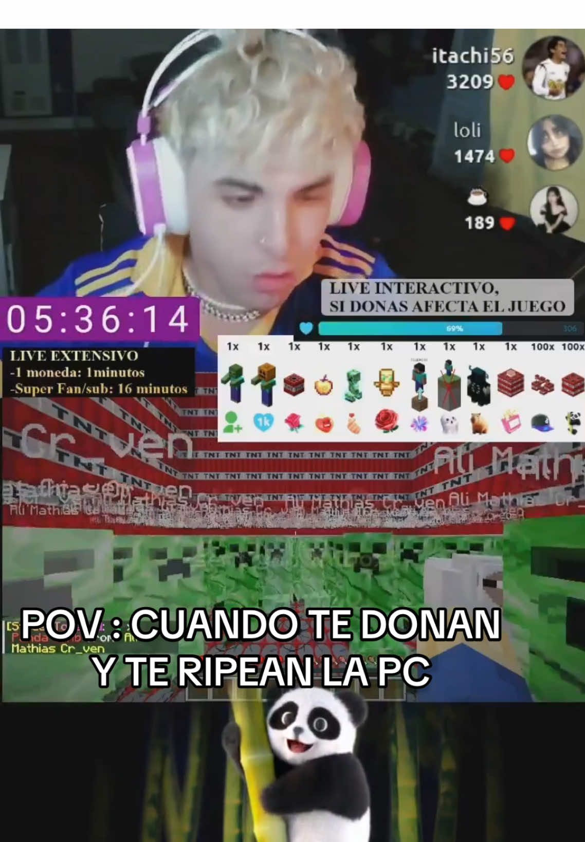 NO TE PIERDAS MIS LIVES INTERACTIVOS!  #tiktoklive #livehighlights #livegift #pandaclimb #pandaescalador 