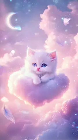 Live Wallpaper 4K - Anime Kitten Cloud Dreamland  #kitten #livewallpaper #wallpaper #fyp #viraltiktok 