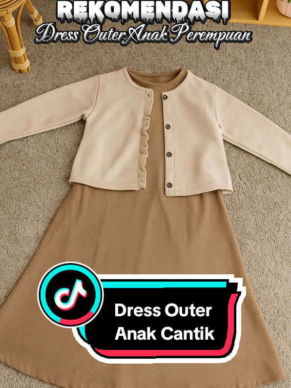 Setelan Midi Dress Outer Anak Perempuan Jisoo (Inner & Cardigan) #dressanak #dressanakperempuan #dressmurah #SiPalingCantik #wibgajian #cuantanpabatas #xyzbca #fyp 