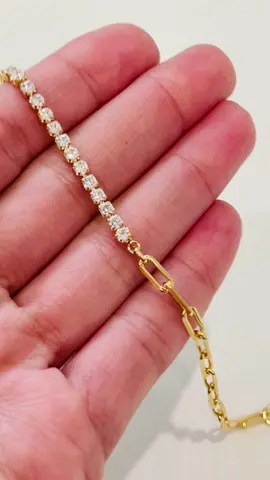 Gold Filled Tennis Paperclip Bracelet #bracelet #bracelets #braceletstacks #layeringbracelets #tennisbracelet 