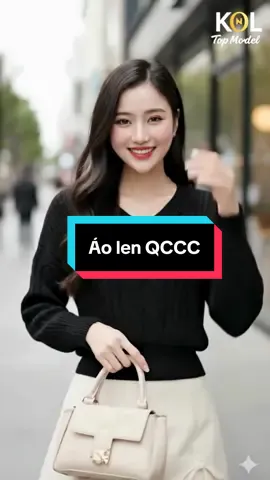 Áo len cánh dơi vặn thừng dày dặn, cổ tim thanh lịch, hàng QC#koltopmodel #thoitrangnucaocap #thoitrangquangchau #bigsize #hottrend 