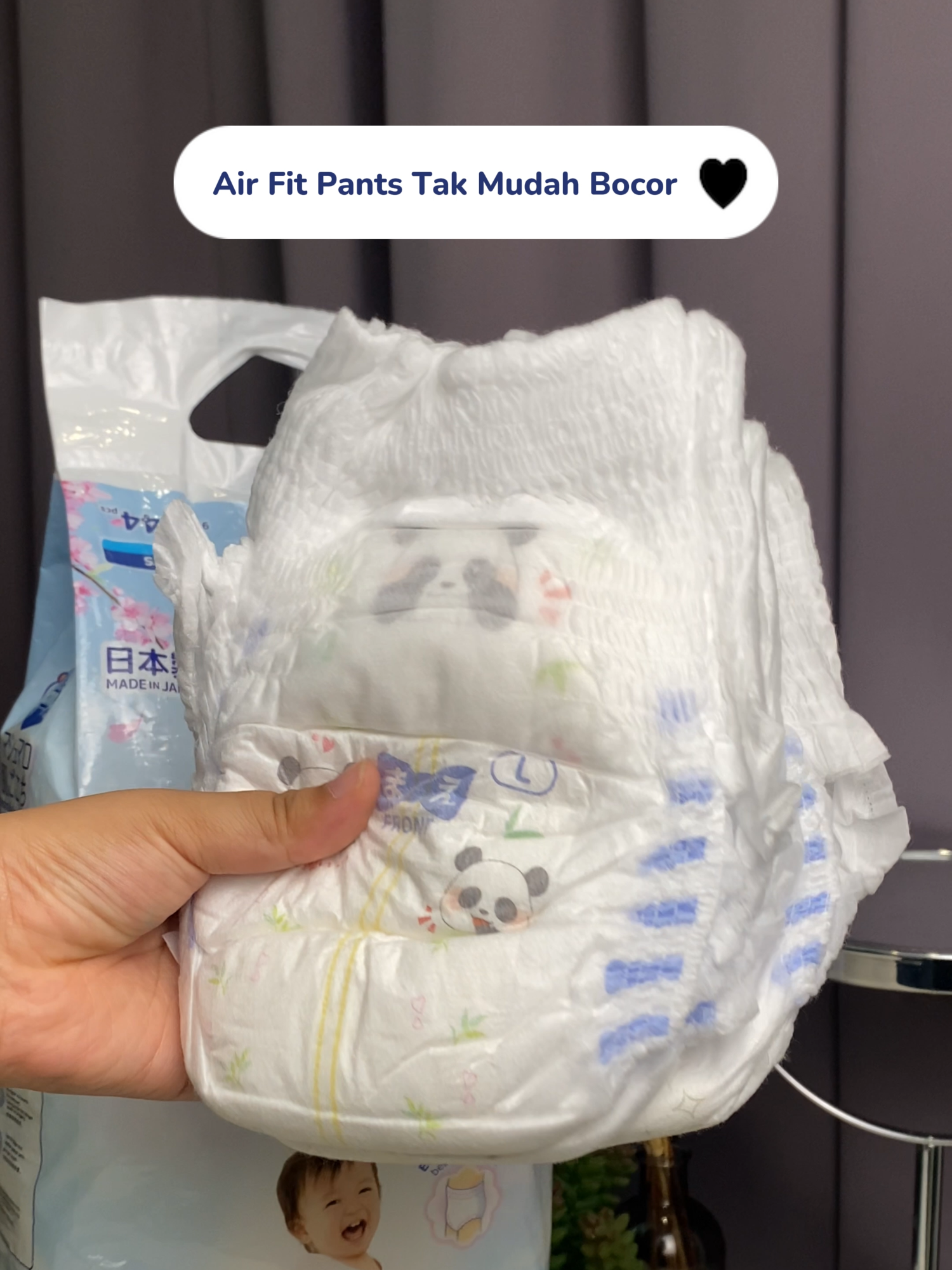 Kualiti Top 1 Super Premium MamyPoko adalah Air Fit Marshmallow diperbuat daripada 100% Kapas Organik, super lembut, ultra-thin & kekal kering antibocor sehingga 12 Jam! #MamyPokoAirFit #MamyPoko