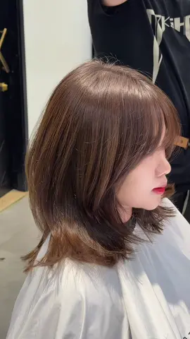 Lob layer x Side Bang #beanhairstudio 