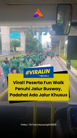 Sang sopir bus sempat terdengar mengeluh dan marah atas sikap para peserta fun walk itu. Video tersebut dibagikan oleh akun TikTok @meysaragih0905, Minggu (2/11/2025). Belum diketahui siapa penyelenggara acara fun walk itu. Namun, warganet menilai panitia acara tersebut gagal mengoordinasikan para peserta. 🎥: TikTok/meysaragih0905. #viral #funwalk #jalurbusway #cfd #akuratco