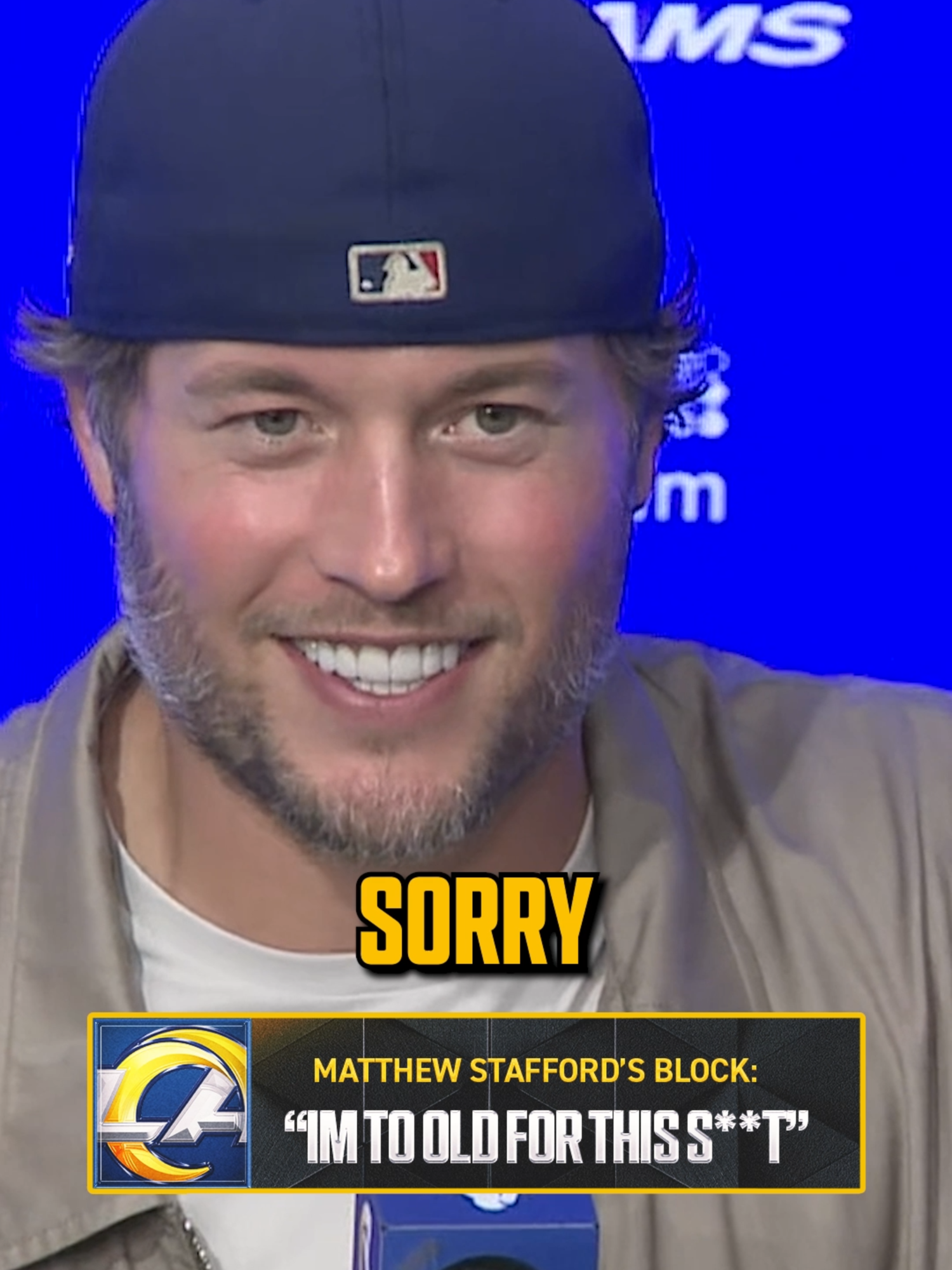 37 years young and throwing blocks 💪 #nfl #rams #matthewstafford