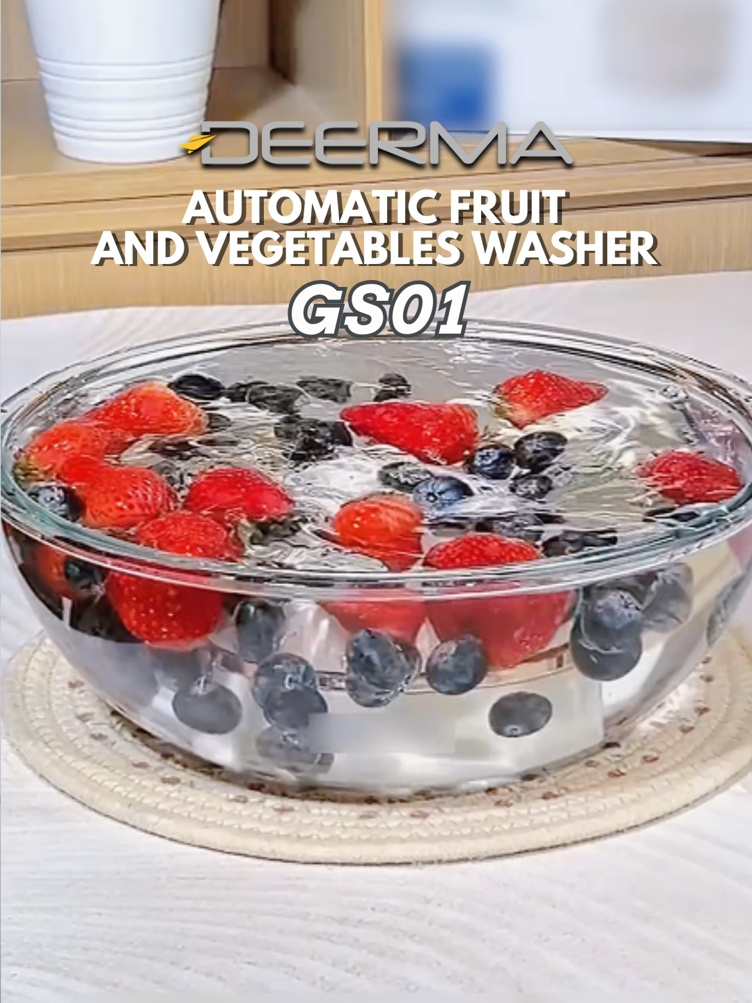 Gak perlu ribet nyikat atau rebus air. GS01 cukup pakai air biasa, hasilnya tetap higienis maksimal🤗👍 #deerma #CuciBuahSayurOtomatis #fypシ゚viral🖤tiktok #HealthyLiving #DapurModern #GayaHidupSehat #fyp #PembersihBuahSayur #automaticwasherfruit #washerfruit #washerfruitandvegetable #deermadaily