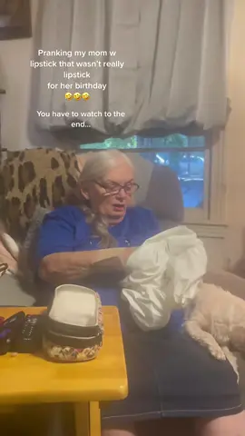 Still one of my favorites of my sweet momma. Lip-A-Stick! #fyp #foryou #prank #lipstick #lipstickprank 