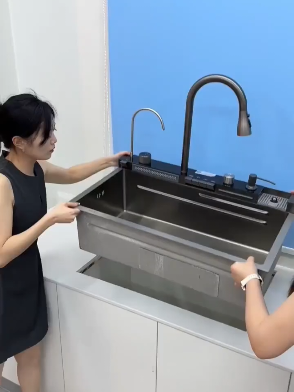 GUANJIE - Kitchen Sink Wastafel stainless steell bak pencuci piring #wastafel #wastafelcucipiring #wastafelunik 