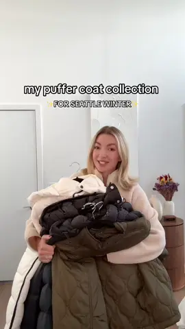 Seattle winter is coming! Here’s my fave puffer jackets for cold weather #seattlewa #winterfashion #pufferjacket #puffercoat #seattletiktok 