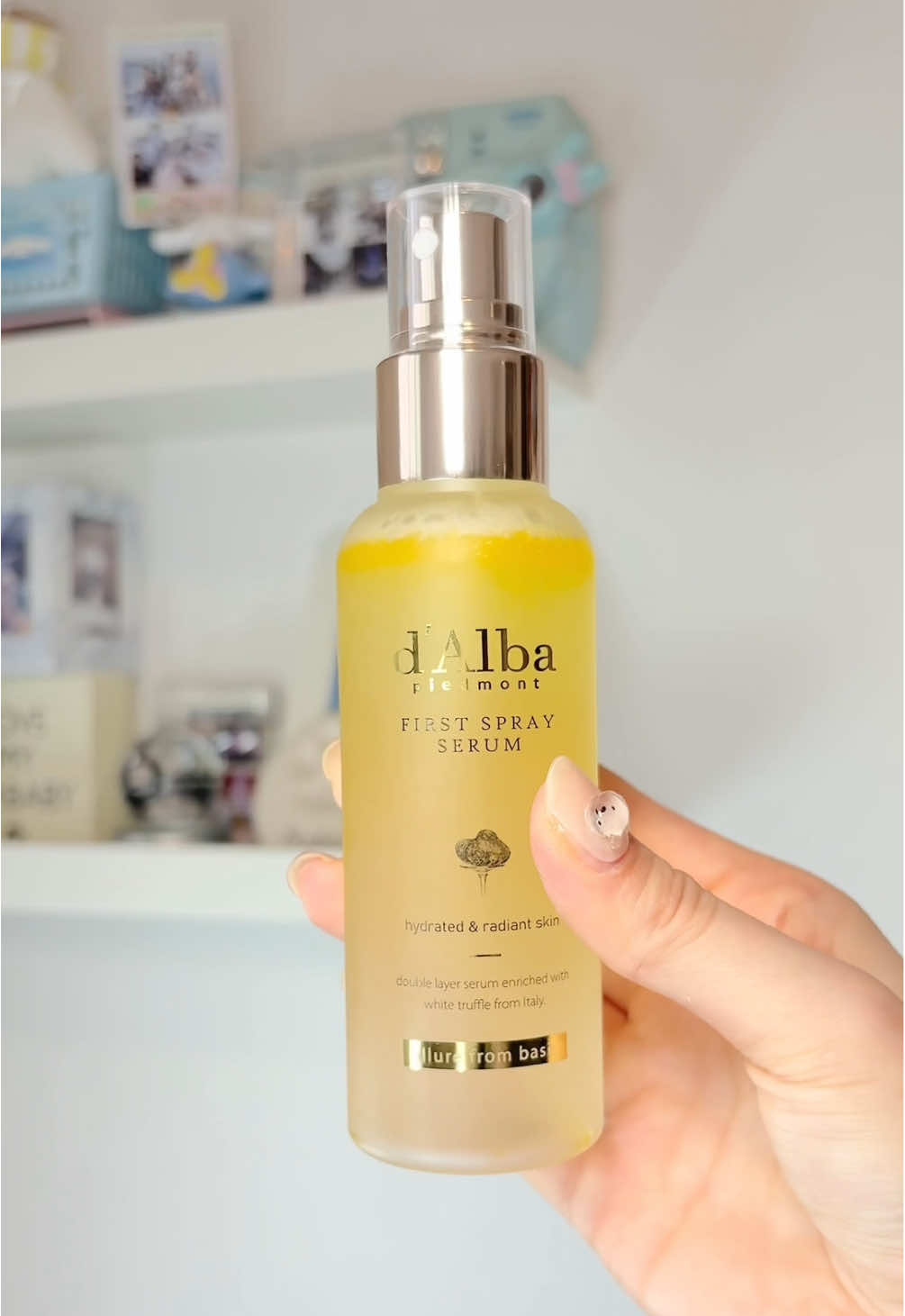 The @DALBA white truffle spray serum is magic in a mist 🤍✨ Replaces toner, serum, and cream and gives the prettiest dewy glow in seconds ✨  #dalba #instantglow #glassskin #kbeauty #DailyRoutine 