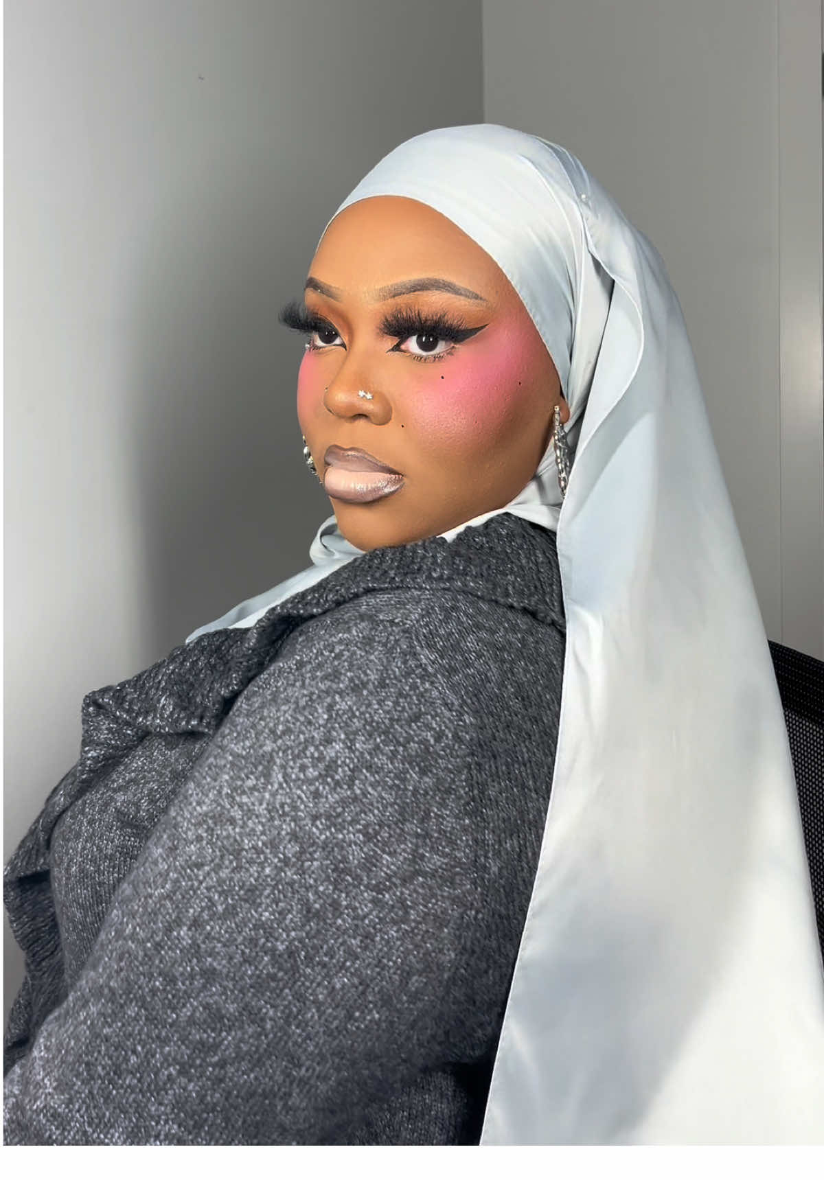 ✨ Watch me add the final touches to my makeup look! 🩶 💋 Lips: @Nicka K New York Official Coffee + @wetnwildbeauty Megalast Liquid Catsuit Lip Gloss in Caught You Bare Naked 💖 Blush: @Juvia’s Place Blushed Duo in Volume 4 Soft glam + luxury vibes only ✨ #juviasplace #blackgirlmakeup #makeuptutorial #nkbae #fyp