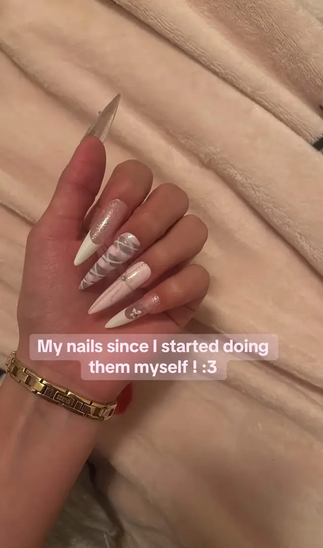 I’m getting betterrrr , I’ve saved sm $$$  #gelxnails #nailinspo #pressonnails #fypシ 