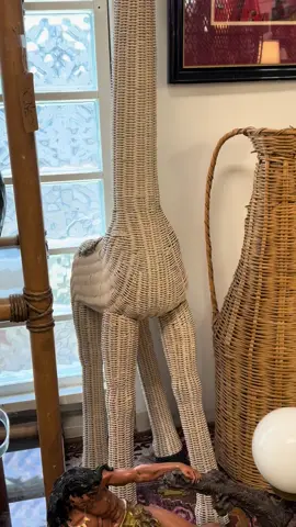 It’s a giraffe-Dog? #giraffe #wicker #thriftstorefinds #howmuch