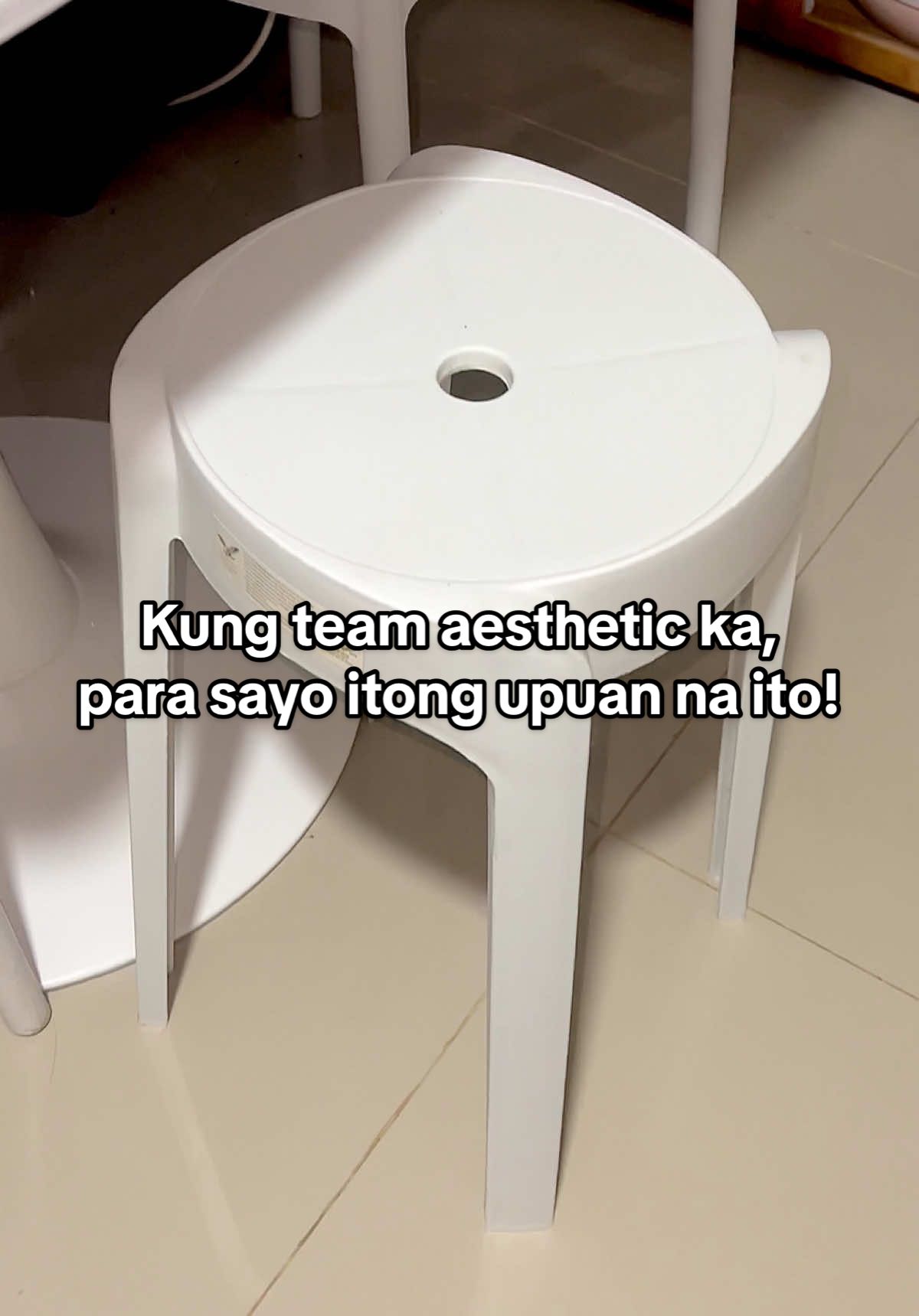 Kung team aesthetic ka, para sayo itong upuan na ito! Matibay at very affordable lang! #chair #whitechair #aestheticchair #nordicchair 