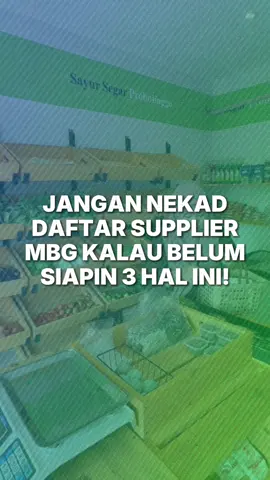 Jadi supplier MBG gak cukup cuma punya produk bagus, tapi juga harus legal dan siap dipercaya. Kalau tiga-tiganya udah kamu penuhi, jalan buat jadi supplier resmi MBG makin terbuka lebar. #JadiBisaPakaiJasa #JadiBisaLegal #LegalitasUsaha #PakaiJasa #LebihEfisien