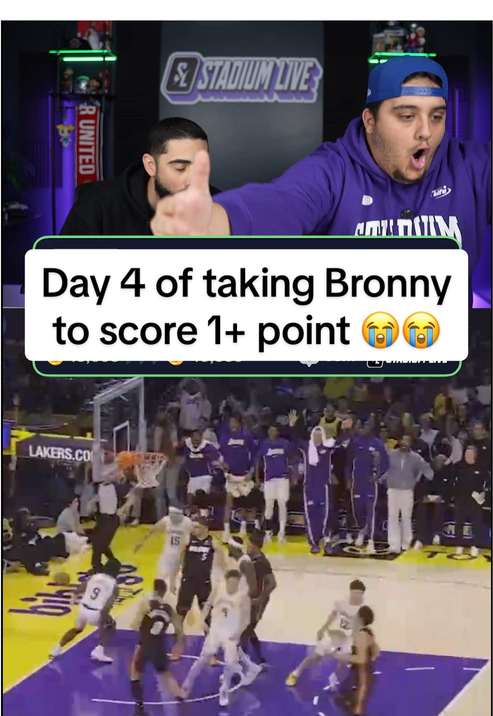 BRONNY JAMES HAS DONE IT🔥 Predict on sh*t you won't find anywhere else only on Stadium Live📲 #NBA #basketball #bronny #bronnyjames #lakers 