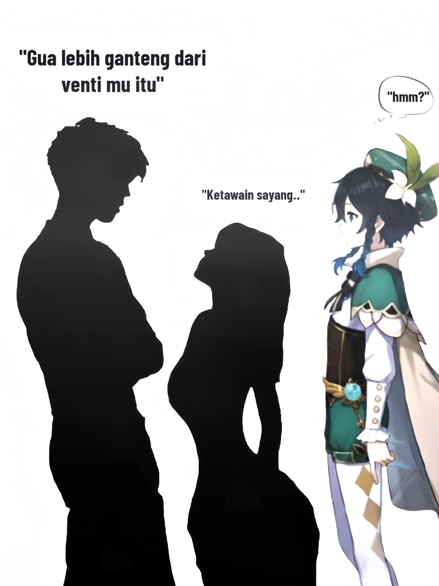 done versi venti, kebetulan ini archon favorite ku 😋💚 . . cr art, @kamome_shibuki on x, venti | 19761867 on pixiv #venti #ventigenshin #GenshinImpact #fakebody