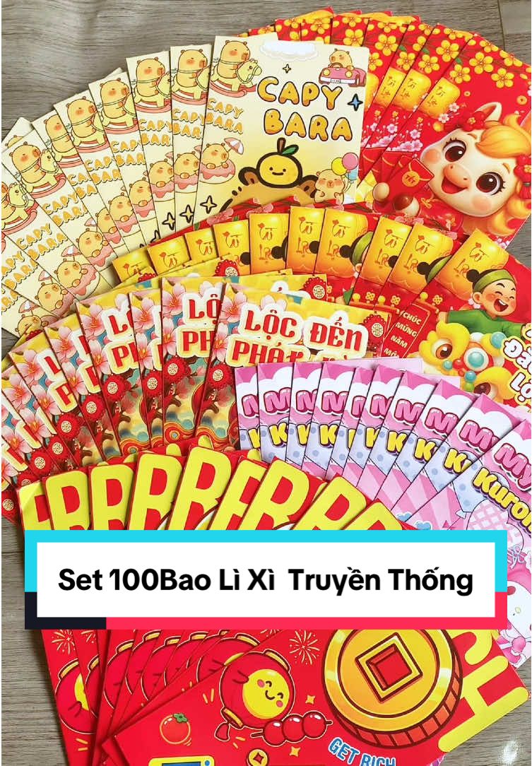 Nhìn Giá Bị Bất Ngờ. Set 100 Bao Lì xì Truyền thống #lixi #tet2026 #tetnguyendan #xuhuong #xuhuongtiktok 