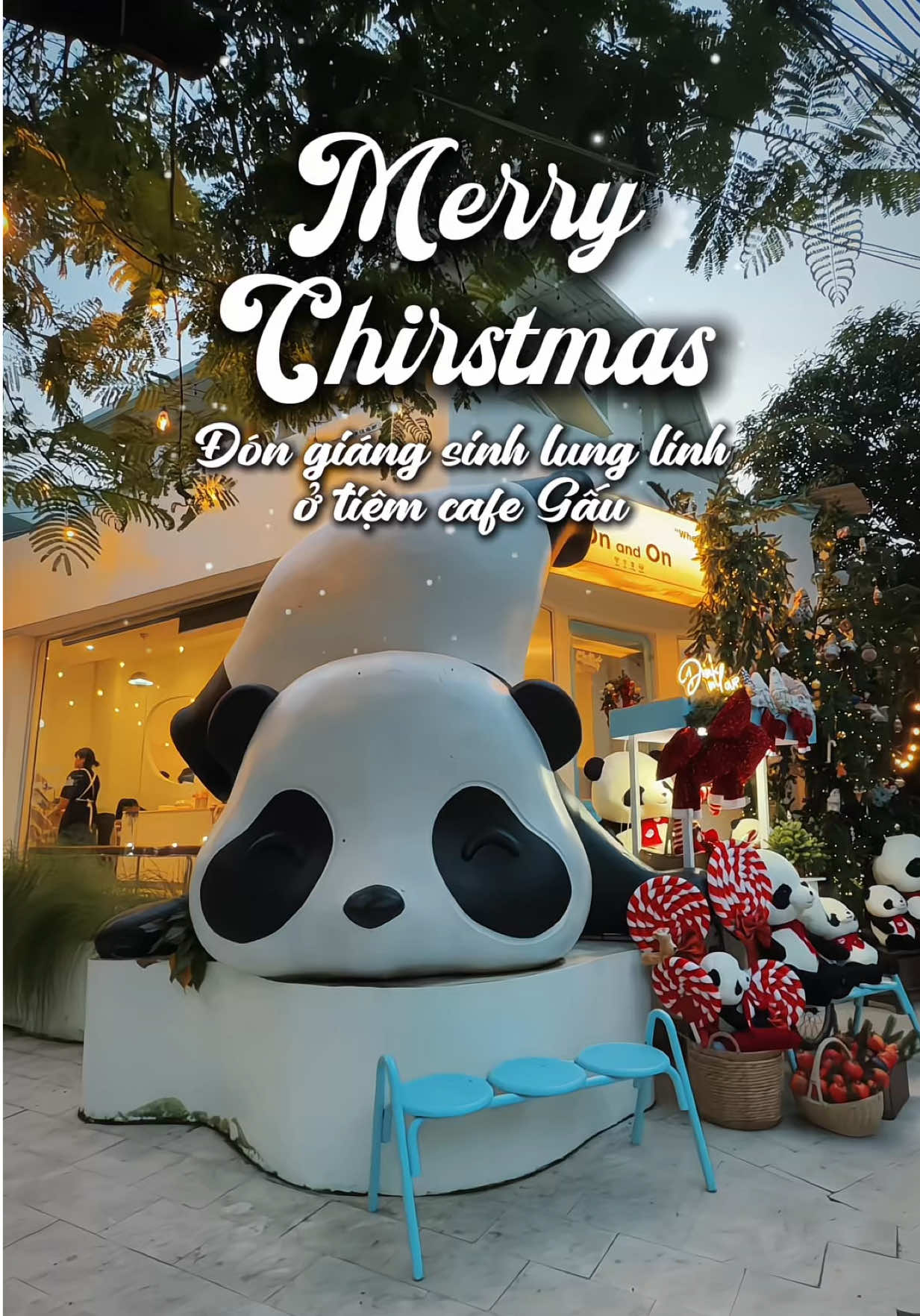 Tiệm cafe giáng sinh cực xinh tại Bình Thạnh #cafe #giangsinh #cafebinhthanh #onandoncoffee #huongnoilamphim 