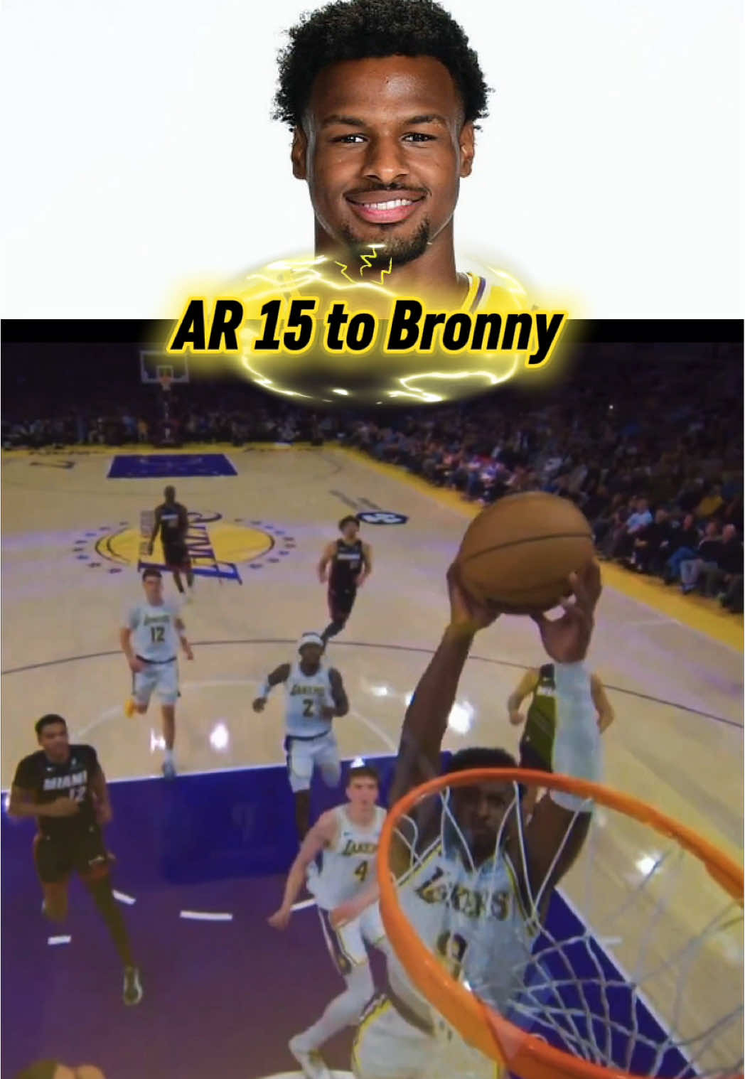AR 15 to Bronny James‼️ #bronnyjames, #basketball, #nbaedits, #fyp, #highschoolhoops,   