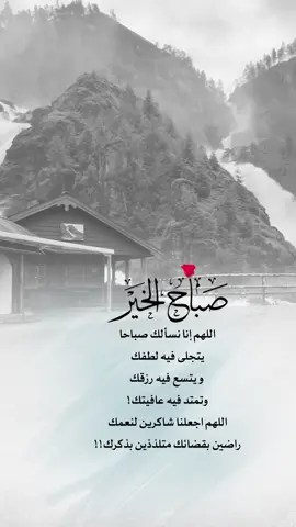 اللهم إنا نسألك صباحا يتجلى فيه لطفك و يتسع فيه رزقك وتمتد فيه عافيتك! ‏اللهم اجعلنا شاكرين لنعمك راضين بقضائك متلذذين بذكرك!! #صباح_الخير #اعادة_النشر🔃 #إيفان_الجيزانيه #يوم_الأثنين #