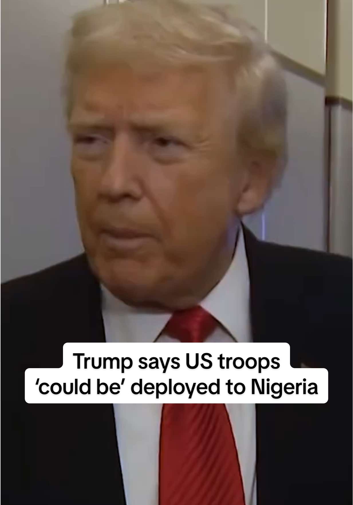 U.S. President Trump said the U.S. military could deploy troops to Nigeria or carry out airstrikes to stop what he called the killing of large numbers of Christians in the African country. #trump #nigeria #christian #troops #military