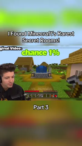 I Found Minecraft’s Rarest Secret Rooms! | #prestonplayz #Minecraft #fyp #Gaming #trending 