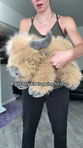 They have a bunch of different animal options for these weighted stuffed animals. This highland cow is my absolute favorite! Such a great gift idea that any kid will love #highlandcow #stuffedanimal #weightedstuffedanimal #kidtoys #tiktokshopblackfriday 