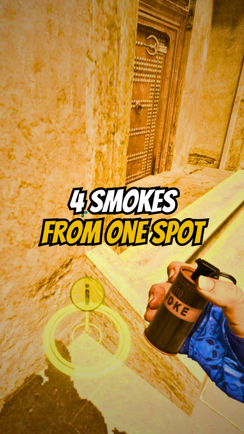 4 SMOKES FROM ONE SPOT ON MIRAGE #COUNTERSTRIKE #CS2 