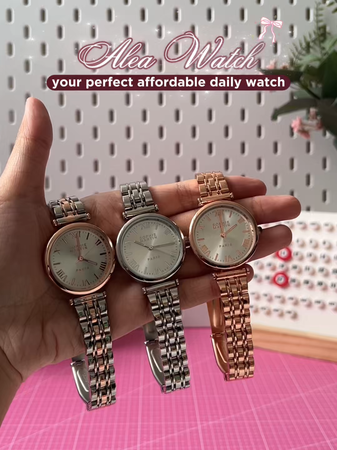 jam tangan under 200k yg cantik dan elegan? ada banget dong nih kenalin Alea Watch!😆💖 #sophiemartin #belilokal