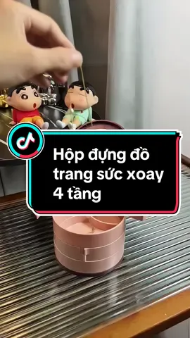 Hộp đựng đồ trang sức xoay 4 tầng #hopdungtrangsuc #hopdungdotrangsuc #hopdungtrangsuc4tang #hopdungtrangsuccoguong 