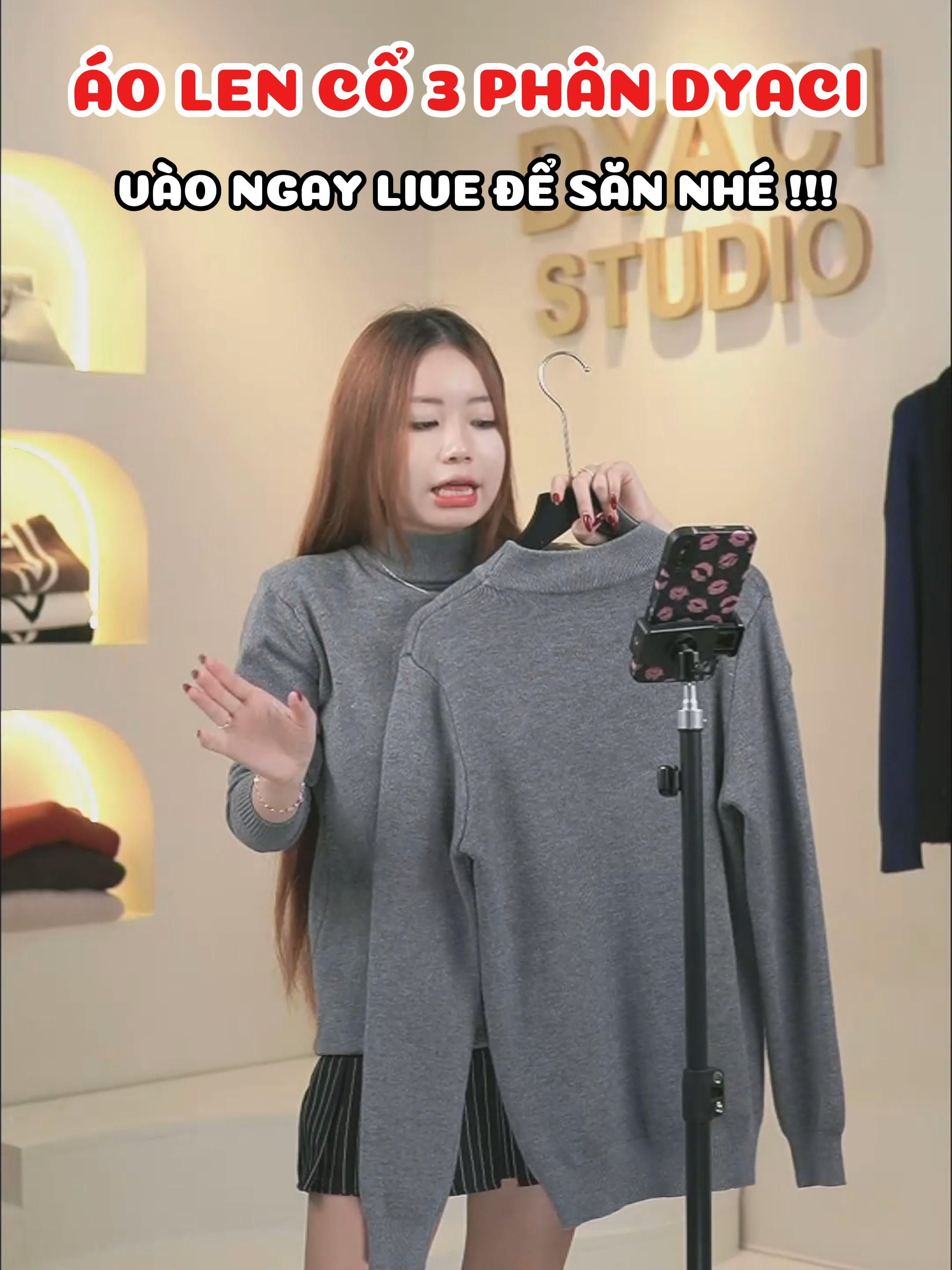 Áo len cổ 3 phân DYACI, chưa bao giờ hết Hot !!!  #dyaci #livehighlights #aolennam
