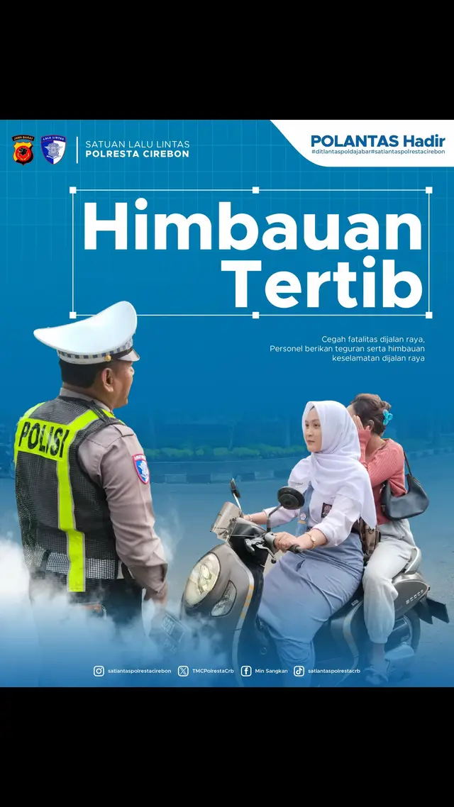 Cegah fatalitas dijalan raya,
Personel berikan teguran serta himbauan
keselamatan dijalan raya