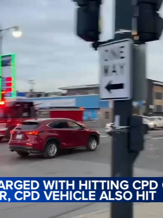 A suspect is facing charges after he allegedly hit an officer and a squad car on the city's South Side on Saturday evening, CPD said. #news #chicagonews #chicago #chicagopolice