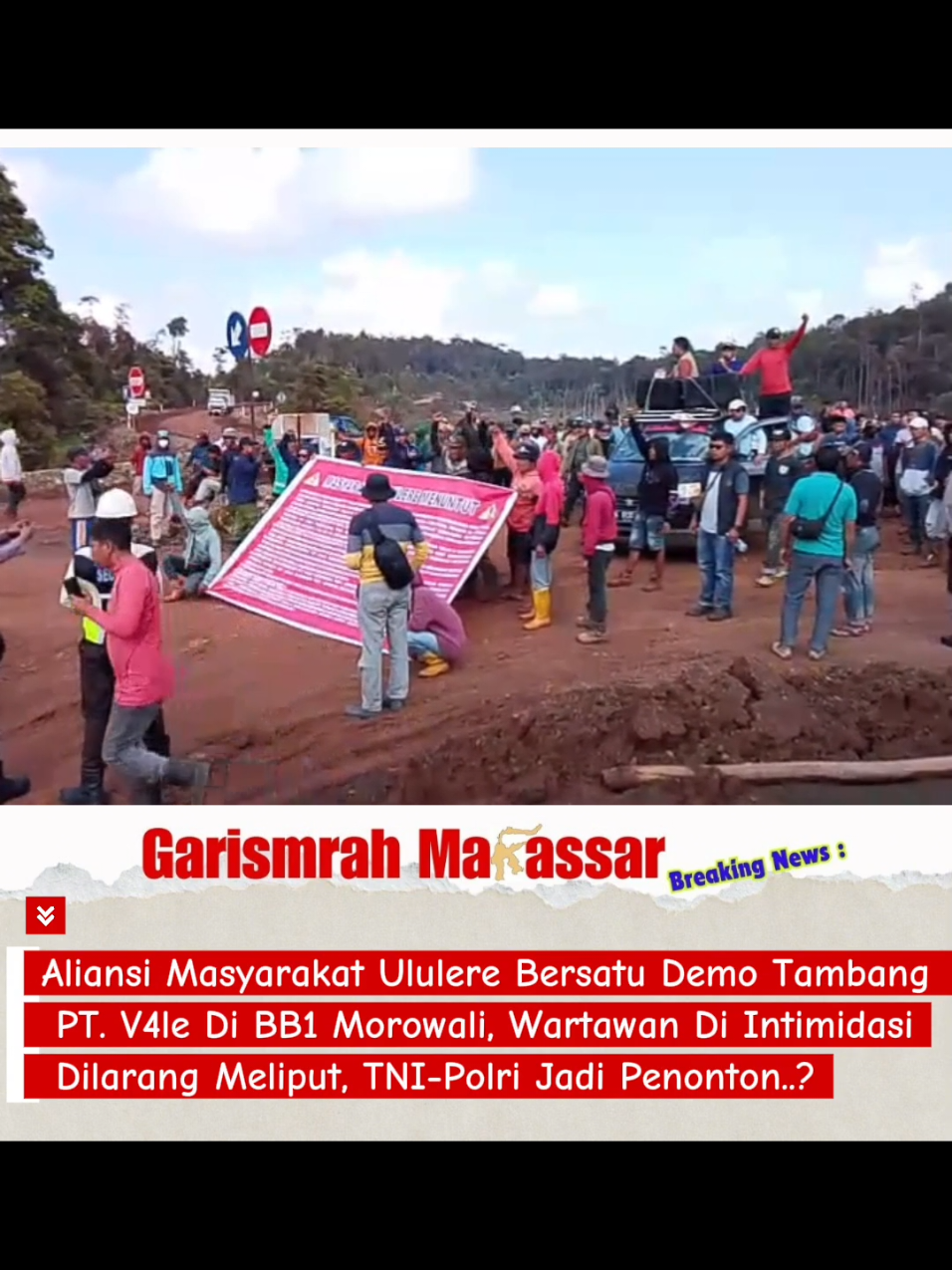 Aliansi Masyarakat Ululere Bersatu Demo Tambang   PT. V4le Di BB1 Morowali, Wartawan Di Intimidasi  Dilarang Meliput, TNI-Polri Jadi Penonton..? #Fypp #ptvaleindonesia #bahodopi #ululere #sulteng 