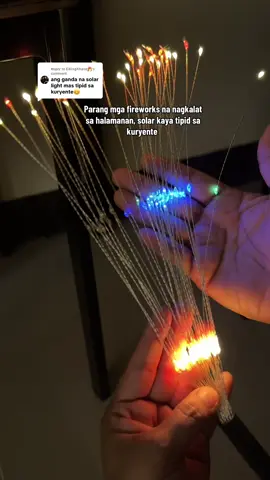 Replying to @EikingXhane👩‍❤️‍👨 fireworks solar lights na kahit umulan iilaw pa din #solarlights #lights #christmaslights #solar #christmas 