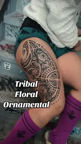 Freehand tribal, floral, ornamental. Would love more like this! Done in 1 session #lasvegastattooartist 