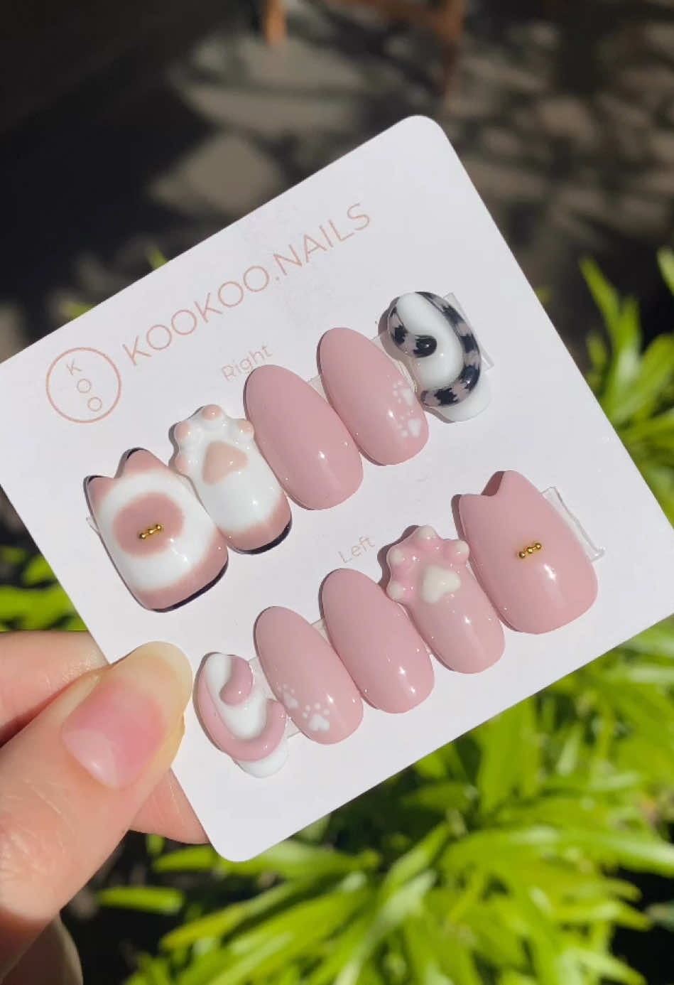 Pinky Kitty ฅ^•⩊•^ฅ #nailart #pressonnails #kukupalsu