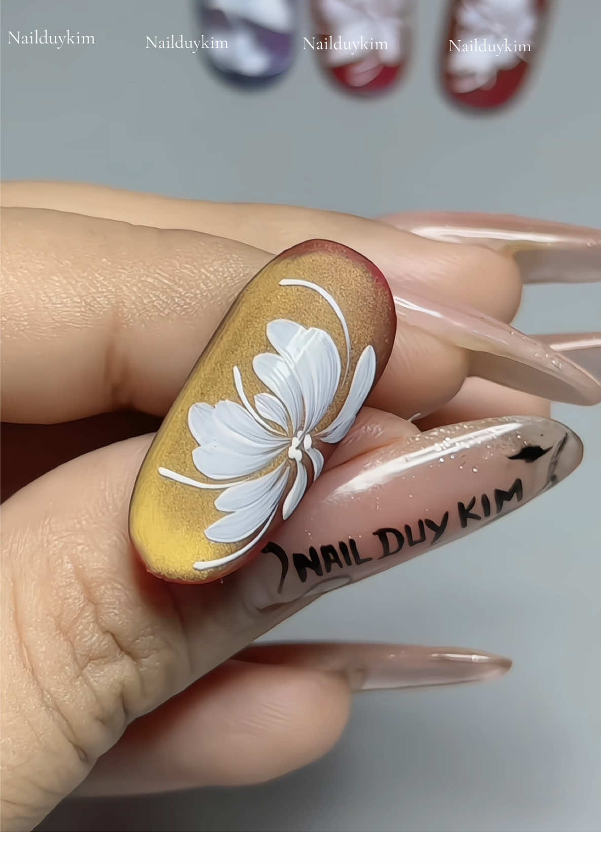 Vẽ hoa cúc nail #nailduykim #nailnailsnails #daynailonline #hocnailonline #venail 