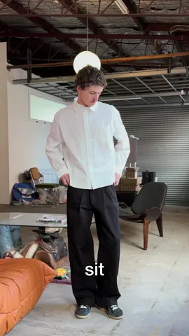 The design process behind our Panelled Button Up shirt, which just released online #mutimer #clothingdesign #fashiondesigner #mensfashion 