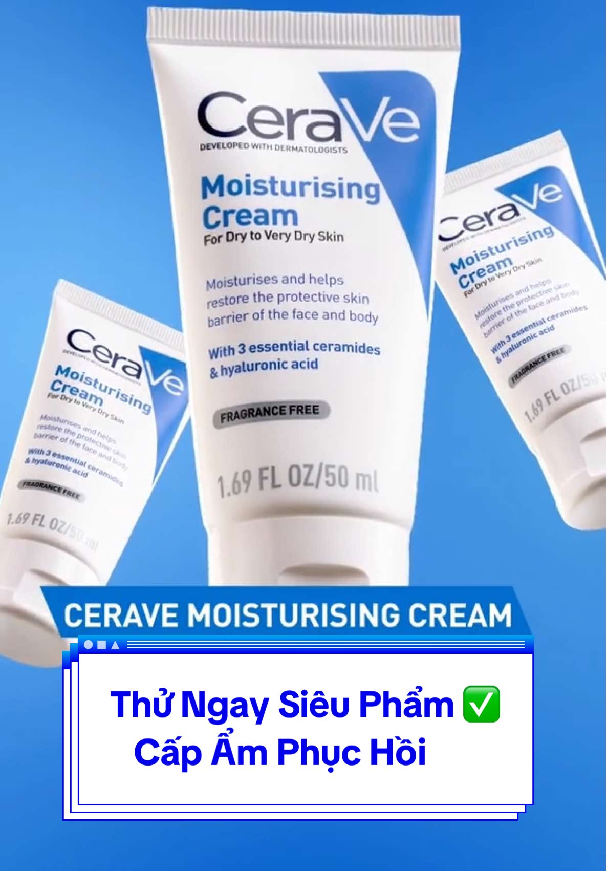 Phục hồi da từ gốc - Vì sao chỉ có CeraVe mới làm được điều này? 💙 Có rất nhiều loại Ceramides nhưng không phải Ceramides nào cũng giống nhau. Đó chính là lý do các chuyên gia da liễu từ CeraVe đã chọn lọc ra 3 loại Ceramides 1, 3, 6-II thiết yếu và có tính tương thích cao nhất với Ceramides tự nhiên của da để mang lại hiệu quả phục hồi hàng rào bảo vệ da chuẩn y khoa nhất, với khả năng phục hồi hàng rào bảo vệ da chỉ sau 1 giờ.#cerave #ceravevietnam #CapAmPhucHoi #DaKhoeTuGoc #chamsocda