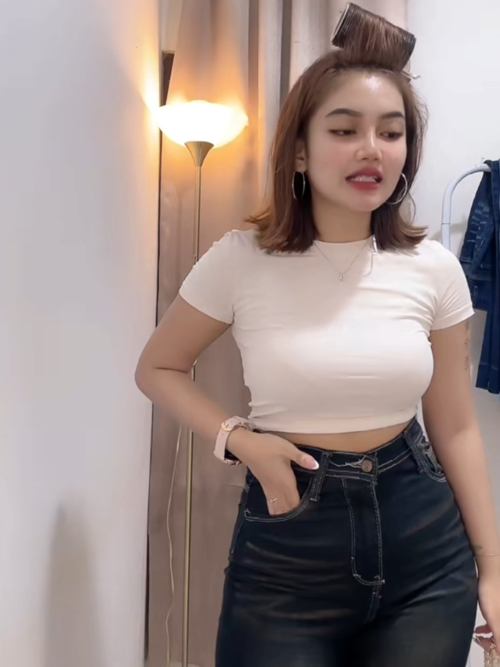 Kenzie-Highwaist Cutbray Jeans Celana Flare Panjang Wanita#celanajeans #cutbrayjeans 