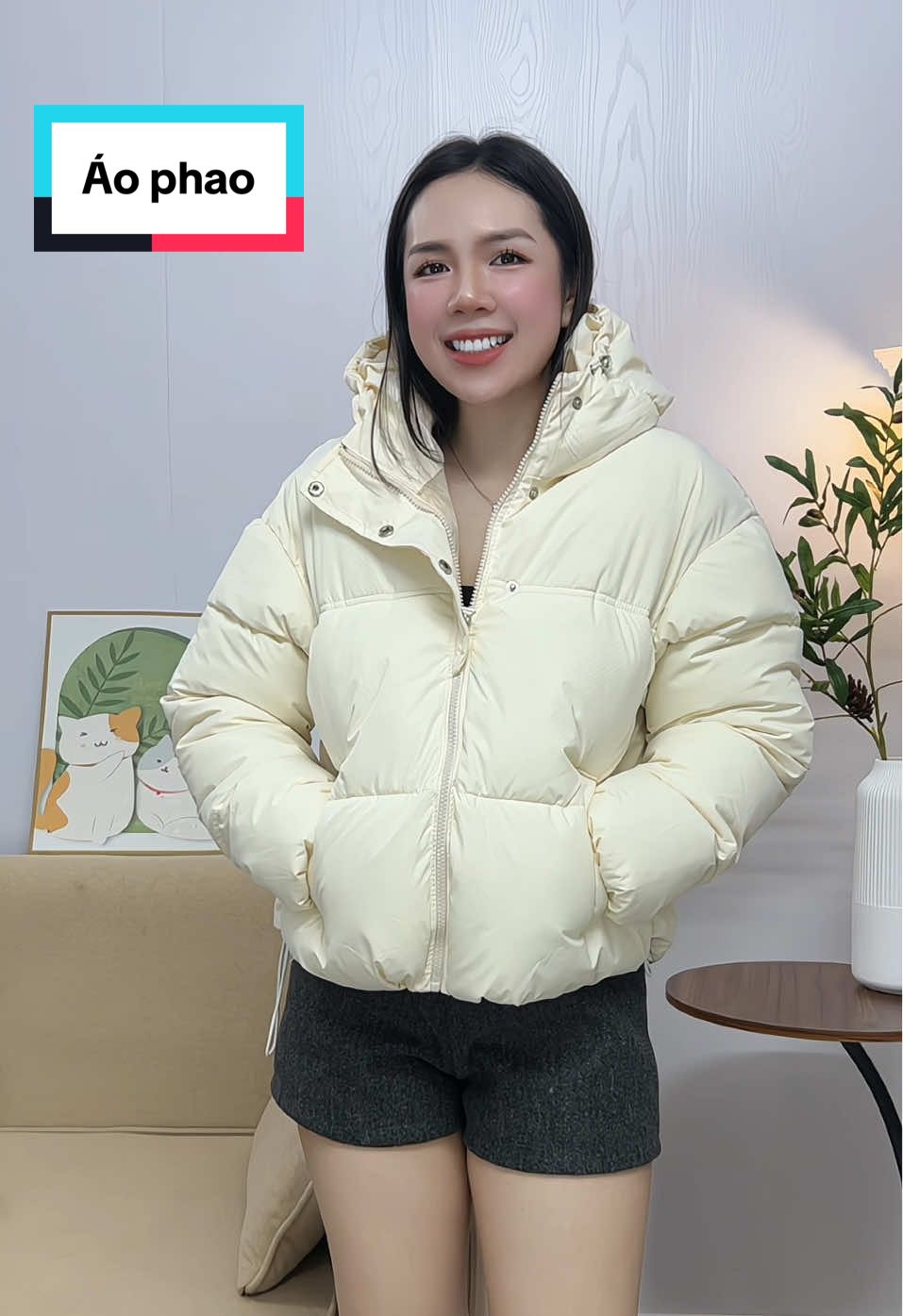 Áo phao siêu ấm áp có mũ luôn nha #trangchoichang25 #thoitrang #thoitrangnu #aophao #aophaonu 